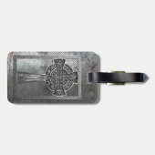 擦り切れたな金属の十字 ラゲッジタグ (裏面横)