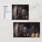 擦り切れたな、使用される消防士- 名刺 (正面/裏面)