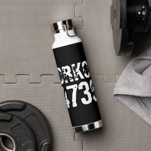擦り切れたアウトとスクラッチ文字トレーニング247365白 ウォーターボトル
