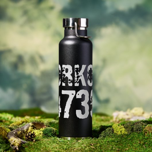 擦り切れたアウトとスクラッチ文字トレーニング247365白 ウォーターボトル (アウトドア)