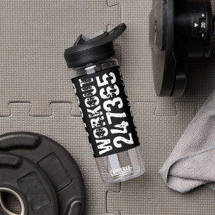 擦り切れたアウトとスクラッチ文字トレーニング247365白 ウォーターボトル
