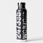 擦り切れたアウトとスクラッチ文字トレーニング247365白 ウォーターボトル (左面)