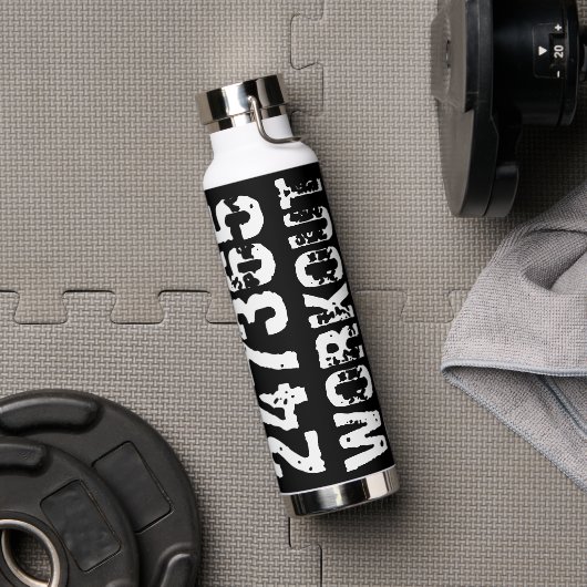 擦り切れたアウトとスクラッチ文字トレーニング247365白 ウォーターボトル (ジム)