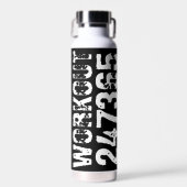 擦り切れたアウトとスクラッチ文字トレーニング247365白 ウォーターボトル (正面)