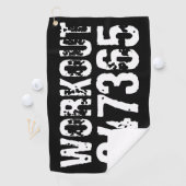 擦り切れたアウトとスクラッチ文字トレーニング247365白 ゴルフタオル (インサイチュ)