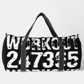 擦り切れたアウトとスクラッチ文字トレーニング247365白 ダッフルバッグ (正面)