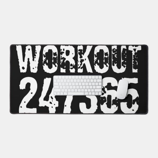 擦り切れたアウトとスクラッチ文字トレーニング247365白 デスクマット (キーボード&マウス)