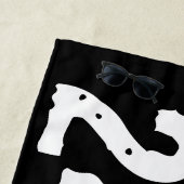 擦り切れたアウトとスクラッチ文字トレーニング247365白 ビーチタオル (インサイチュ)