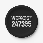 擦り切れたアウトとスクラッチ文字トレーニング247365白 ペーパープレート (正面)