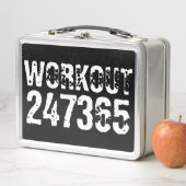 擦り切れたアウトとスクラッチ文字トレーニング247365白 メタルランチボックス (インサイチュ)