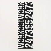 擦り切れたアウトとスクラッチ文字トレーニング247365白 ヨガマット (裏面)