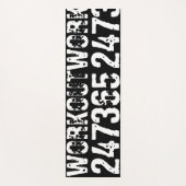 擦り切れたアウトとスクラッチ文字トレーニング247365白 ヨガマット (正面)