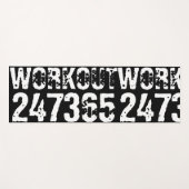 擦り切れたアウトとスクラッチ文字トレーニング247365白 ヨガマット (正面(横))