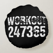 擦り切れたアウトとスクラッチ文字トレーニング247365白 ラウンドクッション (裏面)