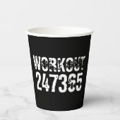 擦り切れたアウトとスクラッチ文字トレーニング247365白 紙コップ (正面)