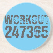 擦り切れたアウトとスクラッチ文字トレーニング247365青 コースター (正面)