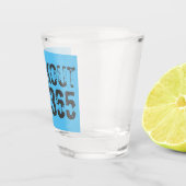 擦り切れたアウトとスクラッチ文字トレーニング247365青 ショットグラス (右)
