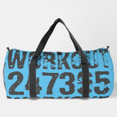 擦り切れたアウトとスクラッチ文字トレーニング247365青 ダッフルバッグ (裏面)