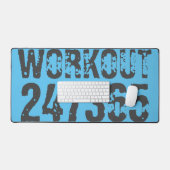 擦り切れたアウトとスクラッチ文字トレーニング247365青 デスクマット (キーボード&マウス)