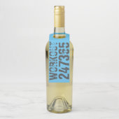 擦り切れたアウトとスクラッチ文字トレーニング247365青 ボトルネックタグ (ボトル)