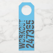 擦り切れたアウトとスクラッチ文字トレーニング247365青 ボトルネックタグ (正面)