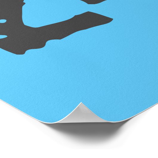 擦り切れたアウトとスクラッチ文字トレーニング247365青 ポスター (角)