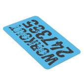 擦り切れたアウトとスクラッチ文字トレーニング247365青 マグネット (右側)