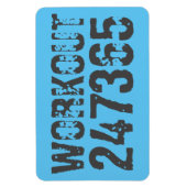 擦り切れたアウトとスクラッチ文字トレーニング247365青 マグネット (縦)