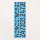 擦り切れたアウトとスクラッチ文字トレーニング247365青 ヨガマット (正面)