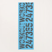 擦り切れたアウトとスクラッチ文字トレーニング247365青 ヨガマット (裏面)