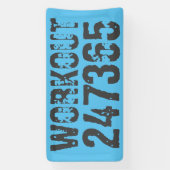 擦り切れたアウトとスクラッチ文字トレーニング247365青 横断幕 (縦)