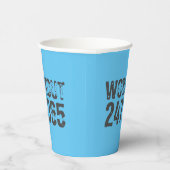 擦り切れたアウトとスクラッチ文字トレーニング247365青 紙コップ (右)