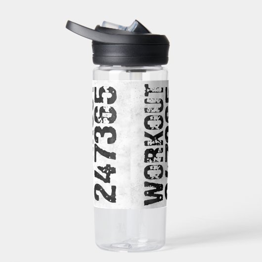 擦り切れたアウトとスクラッチ文字トレーニング247365 rustic ウォーターボトル (右面)