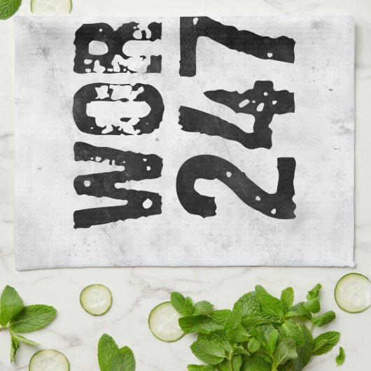 擦り切れたアウトとスクラッチ文字トレーニング247365 rustic キッチンタオル (折り畳み)