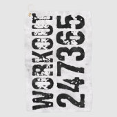 擦り切れたアウトとスクラッチ文字トレーニング247365 rustic ゴルフタオル (正面)