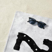 擦り切れたアウトとスクラッチ文字トレーニング247365 rustic ビーチタオル (インサイチュ)