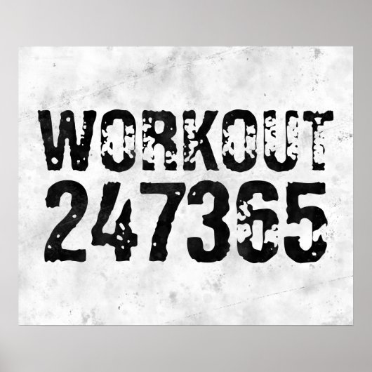 擦り切れたアウトとスクラッチ文字トレーニング247365 rustic ポスター (正面)