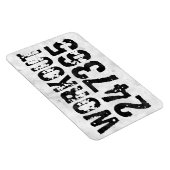 擦り切れたアウトとスクラッチ文字トレーニング247365 rustic マグネット (右側)