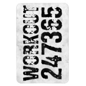 擦り切れたアウトとスクラッチ文字トレーニング247365 rustic マグネット (縦)