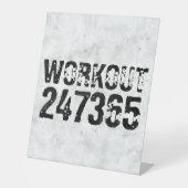 擦り切れたアウトとスクラッチ文字トレーニング247365 rustic 台座サイン (正面)