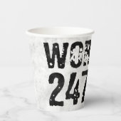 擦り切れたアウトとスクラッチ文字トレーニング247365 rustic 紙コップ (正面)