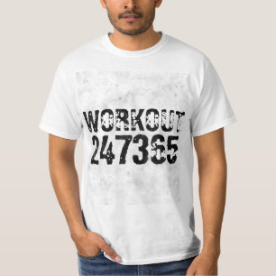 擦り切れたアウトとスクラッチ文字トレーニング247365 rustic tシャツ