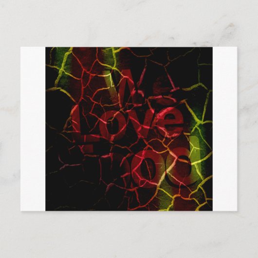 擦り切れたエッジ、強いハート:壊れない愛 ポストカード (正面)