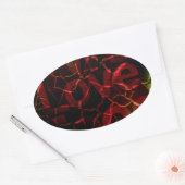 擦り切れたエッジ、強いハート：壊れない愛 楕円形シール (封筒)