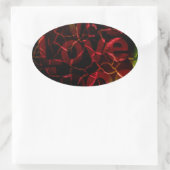 擦り切れたエッジ、強いハート：壊れない愛 楕円形シール (バッグ)