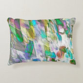擦り切れたカラフル、マットとサテンの間の擦れ合い アクセントクッション (正面)