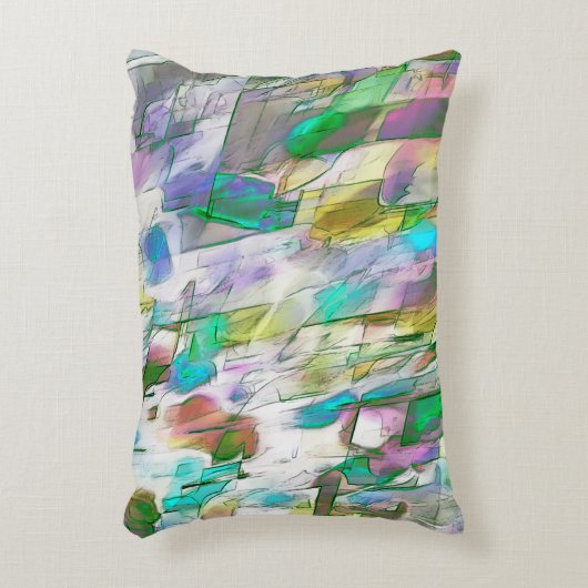 擦り切れたカラフル、マットとサテンの間の擦れ合い アクセントクッション (正面(垂直))