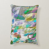 擦り切れたカラフル、マットとサテンの間の擦れ合い アクセントクッション (裏面(縦))