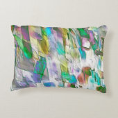 擦り切れたカラフル、マットとサテンの間の擦れ合い アクセントクッション (裏面)