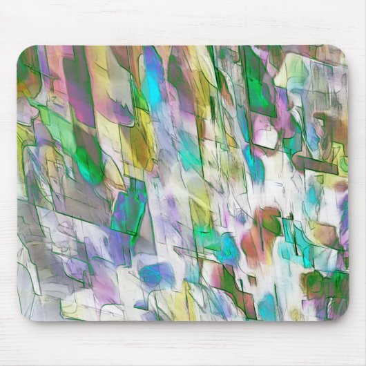 擦り切れたカラフル、マットとサテンの間の擦れ合い マウスパッド (正面)